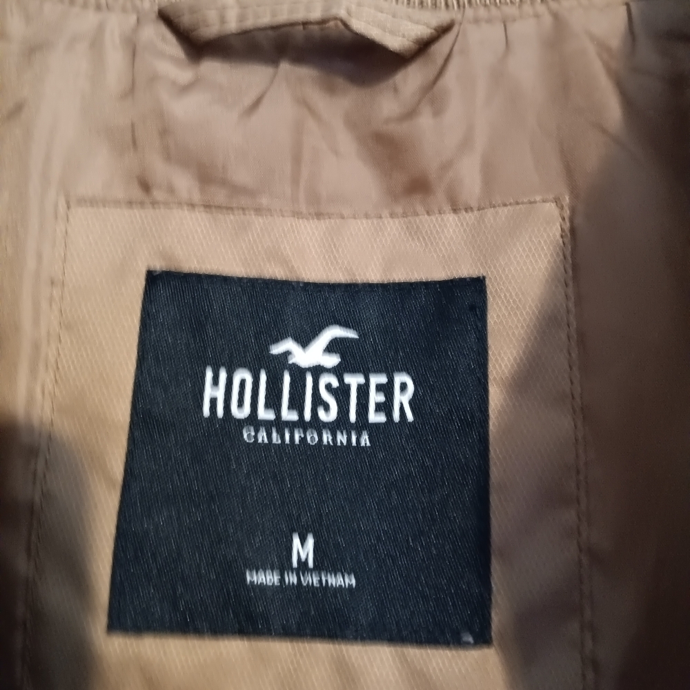 Hollister Tan and Cream Letterman Jacket - Picture 2 of 7